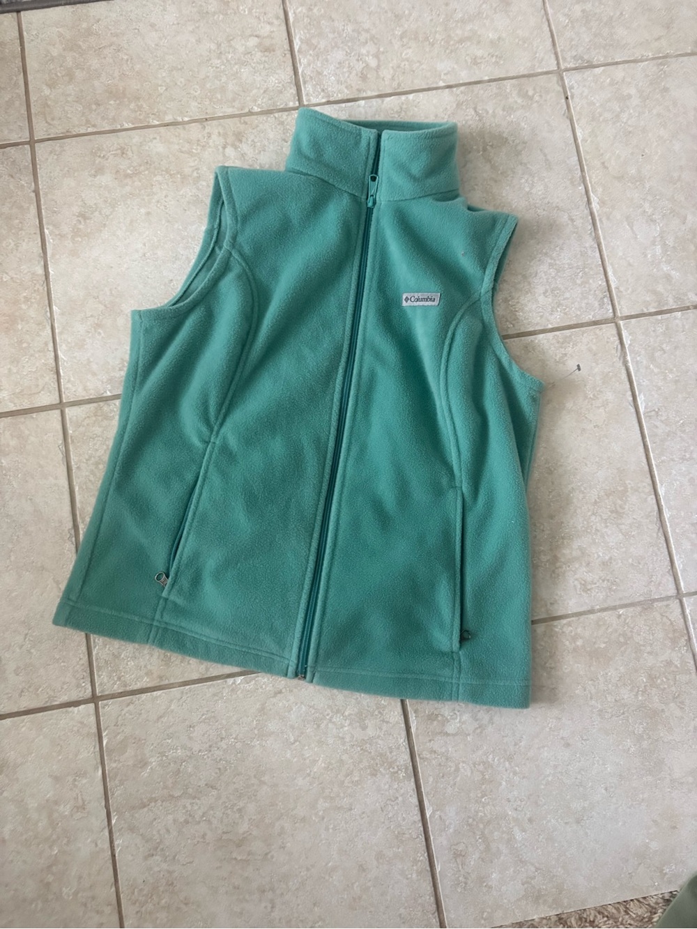 Columbia Teal Fleece Vest -  women’s large